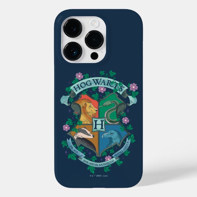 Coques Case-Mate iPhone HOGWARTS™ Floral Crest (Verso)