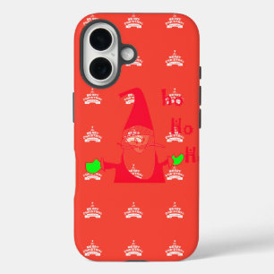Coque Pour iPhone 16 HoHoHo ! Meilleurs voeux pour Noël de Père Noël