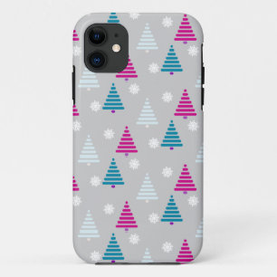 Case-Mate iPhone Case Holiday Christmas tree bleu rose simple