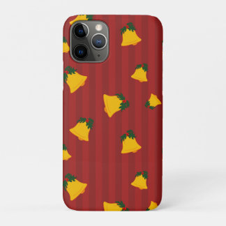 Case-Mate iPhone Case Holiday Red Gold Stripe Bells Christmas