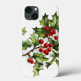 iPhone 13 Coque Holly Berries 001