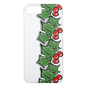 Coques Pour iPhone Holly Feuilles, Holly Berries, couronne de Noël