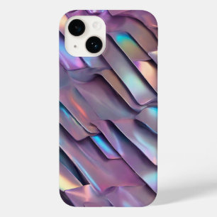 Coque Pour iPhone 14 Holographie abstraite/iridescente futuriste