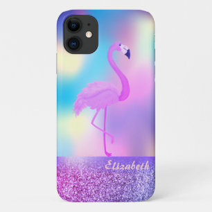 Case-Mate iPhone Case Holographie de Flamant rose rose moderne et élégan