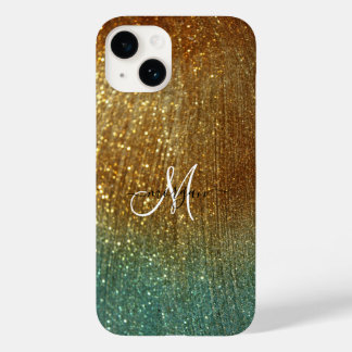 Coque Pour iPhone 14 Holographie or parties scintillant personnalisée