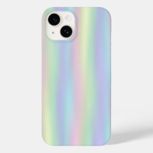 Coque Pour iPhone 14 Holographie Pastel Rainbow   Boîtier téléphonique 