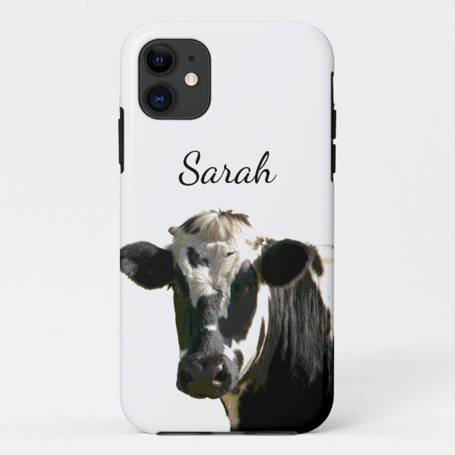 Coques Case-Mate iPhone Holstein Vache ferme animal laitier noir et blanc (Dos)