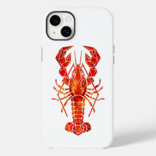 Coque Pour iPhone 14 Plus Homard polygonal rouge