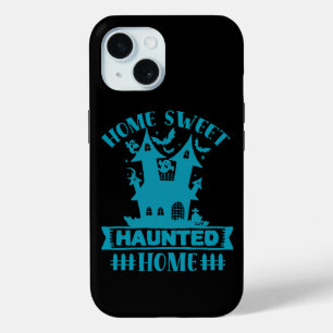Coque Pour iPhone 15 HOME SWEET HAUNTED HOME drôle halloween