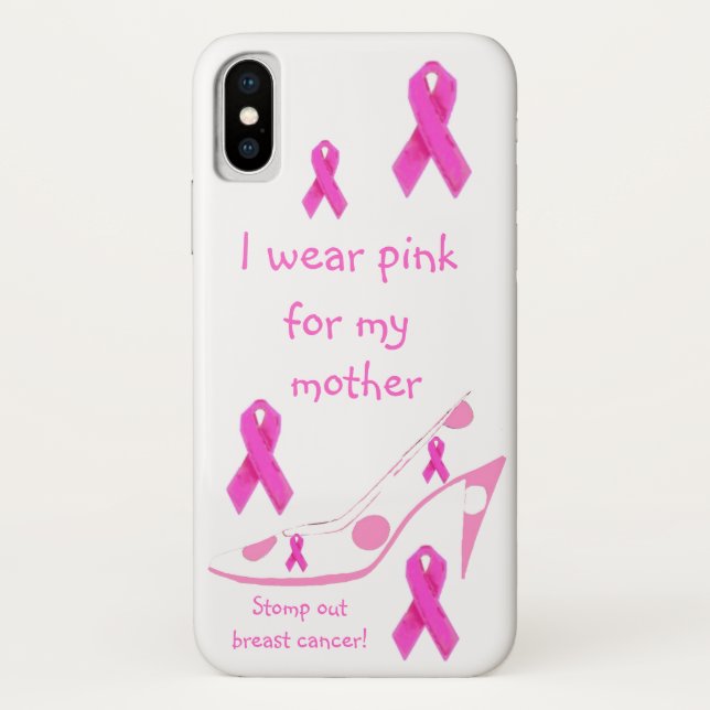 Coques Case-Mate iPhone Hommage rose de cancer du sein de ruban (Dos)