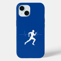 Homme Coureurs Silhouette Bleu Profond