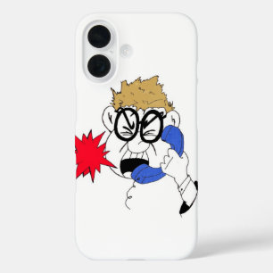 Coque Pour iPhone 16 Homme en colère qui crie au téléphone