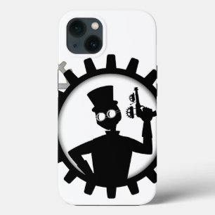 Case-Mate iPhone Case Homme Steampunk Tenant Un Arme À Feu Dans L'Équipe