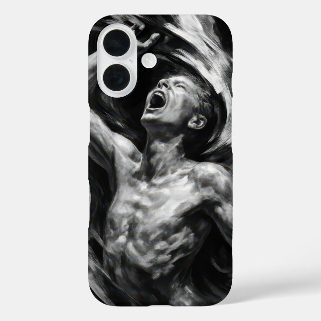 Coques Case-Mate iPhone Homme Tormenté Avec Tendrils De Fumée (Verso)