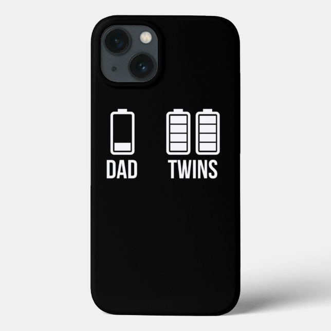 Coques Case-Mate iPhone Hommes Fatigué Papa Faible batterie Twins Plein Ch (Verso)