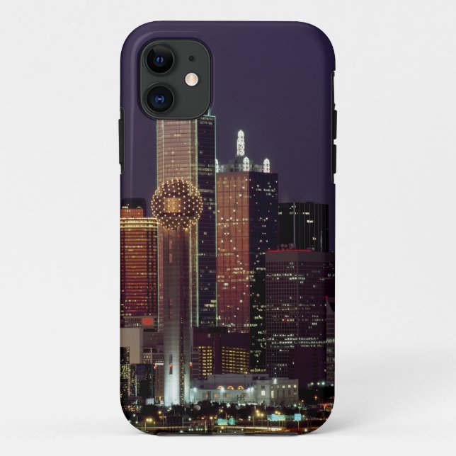 Coques Case-Mate iPhone Horizon de nuit de Dallas, le Texas (Dos)