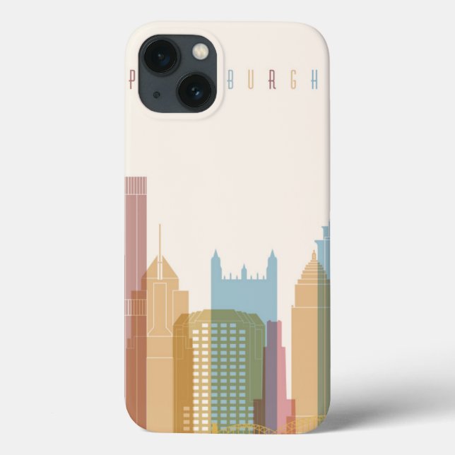 Coques Case-Mate iPhone Horizon de ville de Pittsburgh, Pennsylvanie | (Verso)