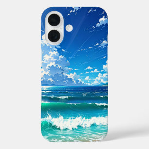 Coque Pour iPhone 16 Horizon Océan Été Sans Fin