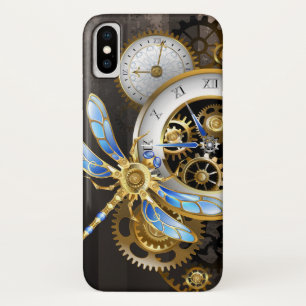 Case-Mate iPhone Case Horloge à vapeur avec libellule mécanique
