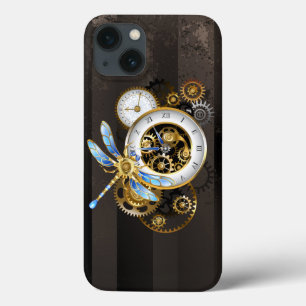 Case-Mate iPhone Case Horloge à vapeur avec libellule mécanique