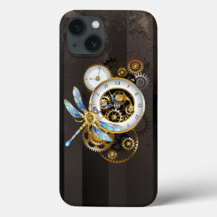 Case-Mate iPhone Case Horloge à vapeur avec libellule mécanique