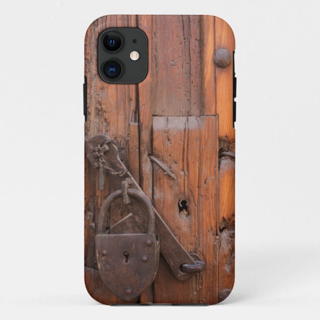 Coques Case-Mate iPhone Horloge sur porte en bois (Dos)