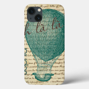 Coques Pour iPhone Hot Air Balloon sur écriture Vintage Oh La La!