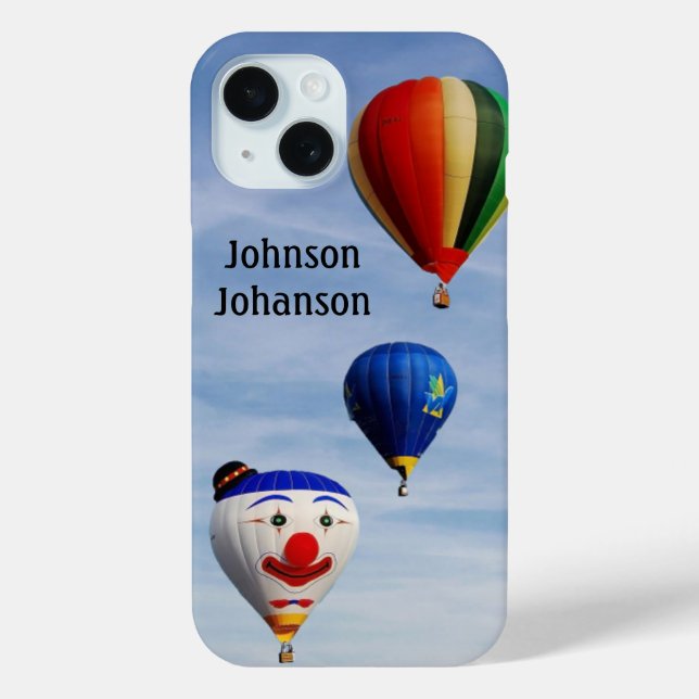 Coques Case-Mate iPhone Hot Air Ballooning 3 balloons in sky  (Verso)