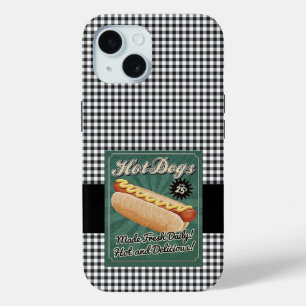 Coque Pour iPhone 15 Hot Dog Retro