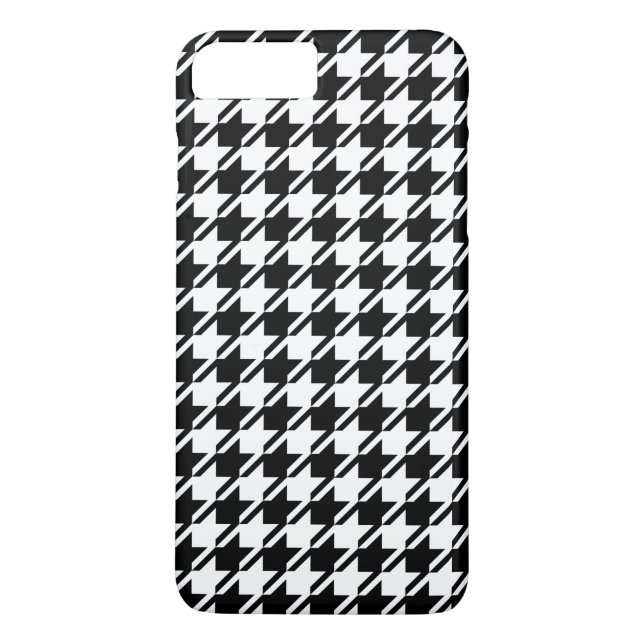 Coques Case-Mate iPhone Houndstooth BW Rpt Motif (Dos)