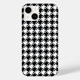 Coque Pour iPhone 14 Houndstooth BW Rpt Motif