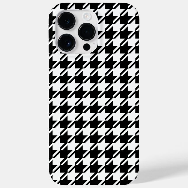 Coques Case-Mate iPhone Houndstooth BW Rpt Motif (Verso)