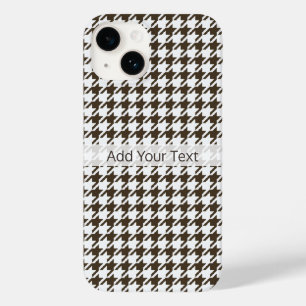 Coque Pour iPhone 14 Houndstooth de Brown Combination par Shirley Taylo