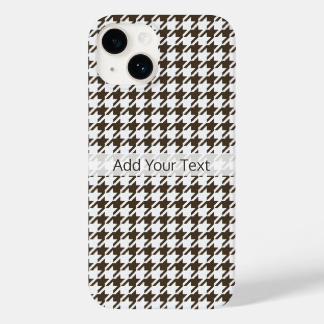 Coques Case-Mate iPhone Houndstooth de Brown Combination par Shirley Taylo (Verso)