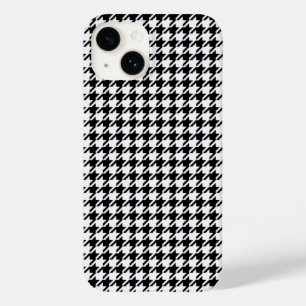 Coque Pour iPhone 14 Houndstooth noir et blanc par Shirley Taylor