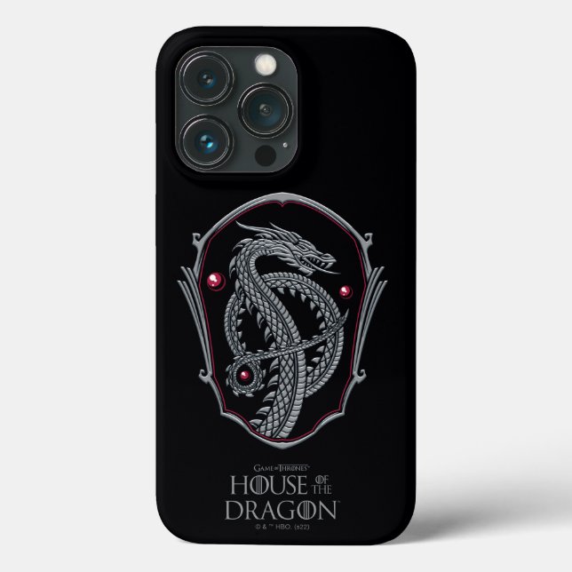 Coques Case-Mate iPhone HOUSE of the Dragon | Silver Dragon Crest (Verso)