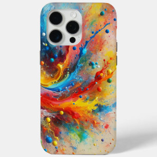 Coque iPhone 15 Pro Max Housse de téléphone à éclaboussures de peinture
