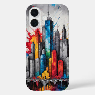 Coque Pour iPhone 16 Housse de téléphone à ligne de ville de gratte-cie