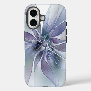 Coque Pour iPhone 16 Housse de téléphone Fleur délicate bleu pervenche