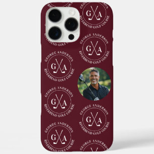 Coques iPhone 16 Pro Max Housse de tête de club de golf personnalisée Monog