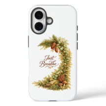 Housse iPhone 16 Just Breathe Cône de Pin Aquarell