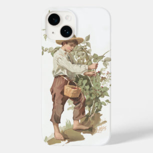 Coque Pour iPhone 14 Huckleberry Finn Picking Berries Lithograph