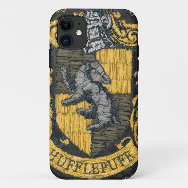 Coques Case-Mate iPhone Hufflepuff Crest détruit (Dos)