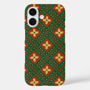 Coque Pour iPhone 16 Huile d'or Motley Diamant Flower Elf