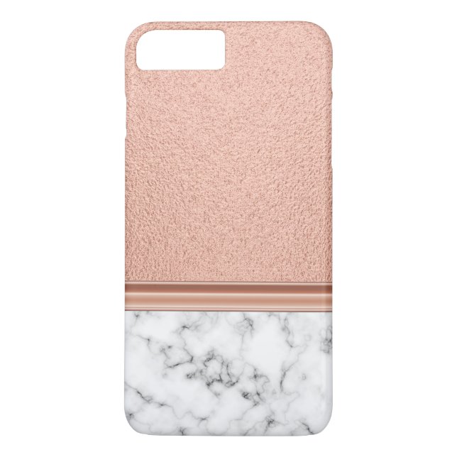 Coques Case-Mate iPhone Huile d'or rose sur marbre (Dos)