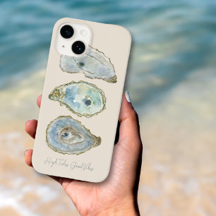 Coque Pour iPhone 14 Huître aquarelle "High Tides, Good Vibes"