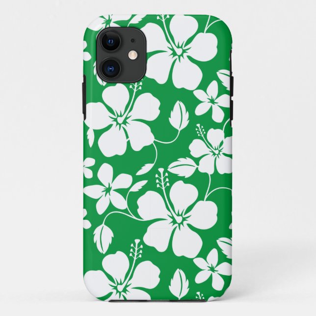 COQUES Case-Mate iPhone HULA HAÏIENNE (HIBISCUS) VERT (Dos)