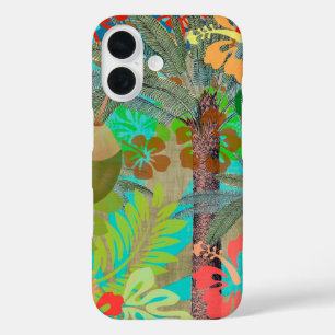 Coque Pour iPhone 16 Hula Vintage Floral Graphisme Floral Hawaii