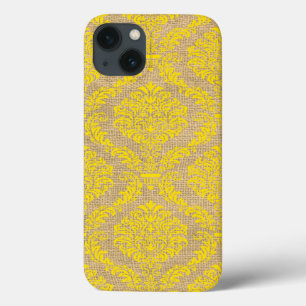 Etui iPhone Case-Mate Humidité parisienne jaune Damas