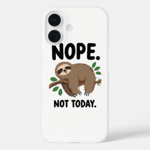 Coque Pour iPhone 16 Humour d'introverti drôle avec un paresseux paress